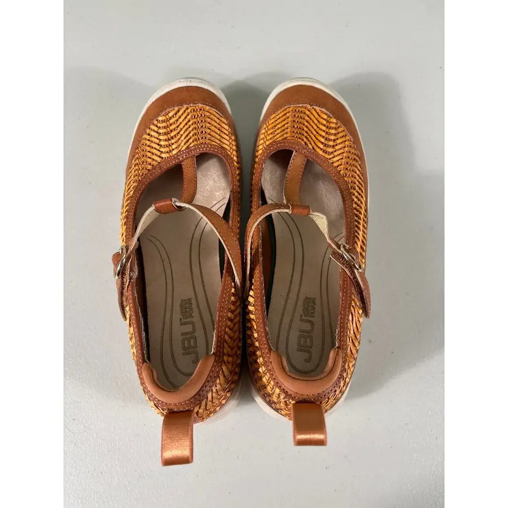 JBU Summer Casual T-Strap Mary Jane Shoes Womens Size 7.5M Comfort Walking Daily